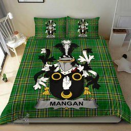 Irish Mangan or O'Mangan Coat of Arms Family Crest Ireland Bedding Set Irish National Tartan Irish County Bedding Set Duvet Covers