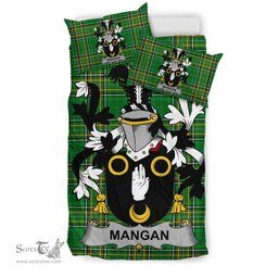 Irish Mangan or O'Mangan Coat of Arms Family Crest Ireland Bedding Set Irish National Tartan Irish County Bedding Set Duvet Covers
