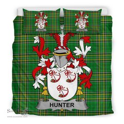 Irish Hunter Coat of Arms Family Crest Ireland Bedding Set Irish National Tartan Irish County Bedding Set Duvet Covers