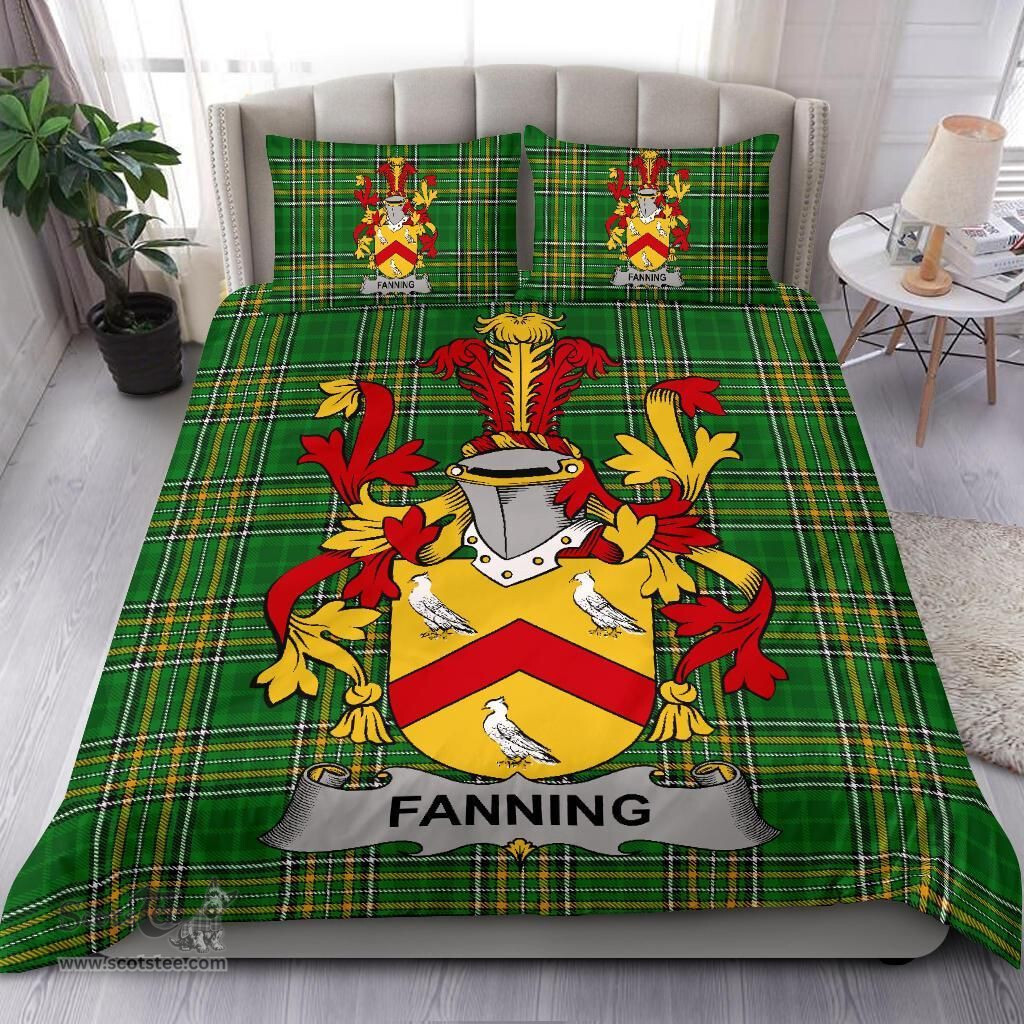 Irish Fanning Coat of Arms Family Crest Ireland Bedding Set Irish National Tartan Irish County Bedding Set Duvet Covers
