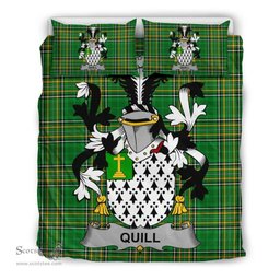 Irish Quill Coat of Arms Family Crest Ireland Bedding Set Irish National Tartan Irish County Bedding Set Duvet Covers