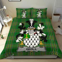 Irish Quill Coat of Arms Family Crest Ireland Bedding Set Irish National Tartan Irish County Bedding Set Duvet Covers