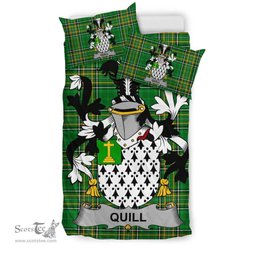 Irish Quill Coat of Arms Family Crest Ireland Bedding Set Irish National Tartan Irish County Bedding Set Duvet Covers