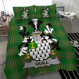 Irish Quill Coat of Arms Family Crest Ireland Bedding Set Irish National Tartan Irish County Bedding Set Duvet Covers