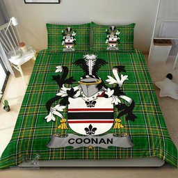 Irish Coonan or O'Conan Coat of Arms Family Crest Ireland Bedding Set Irish National Tartan Irish County Bedding Set Duvet Covers
