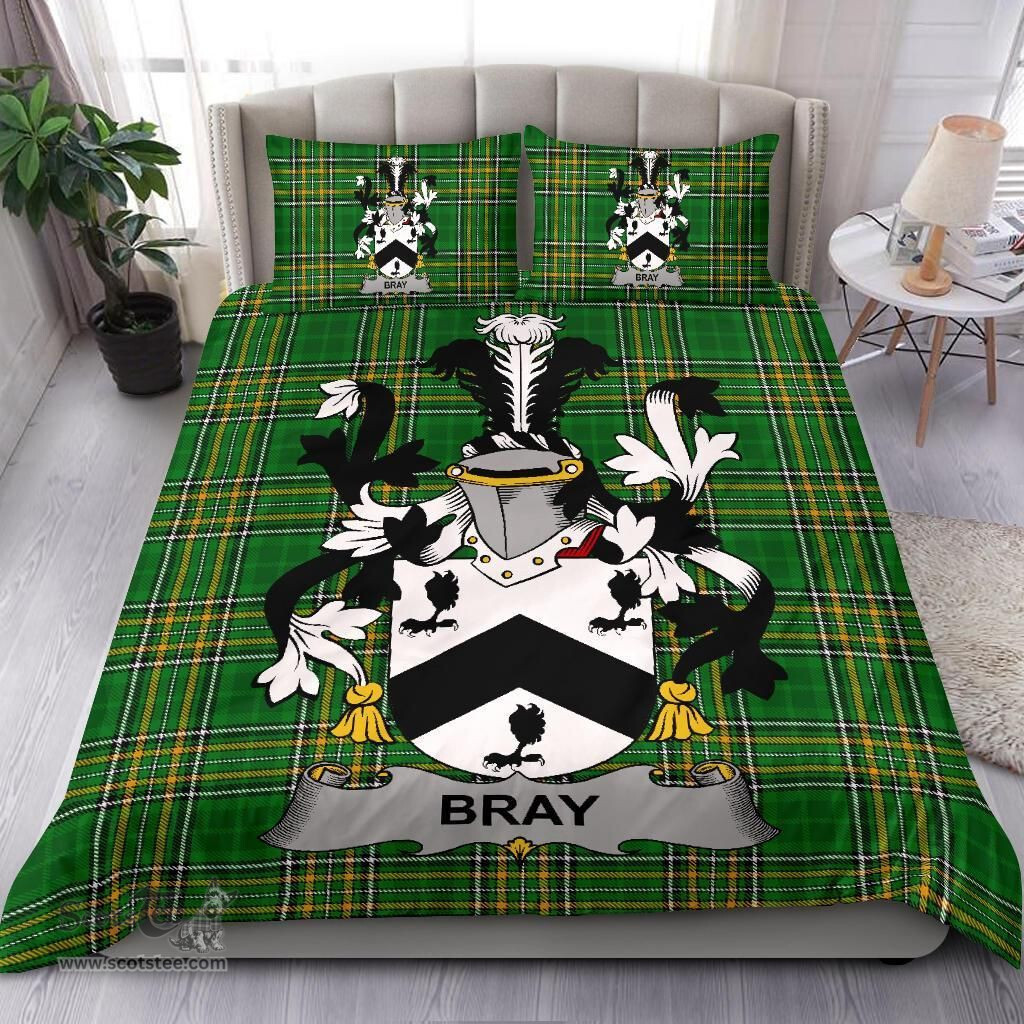 Irish Bray or McBray Coat of Arms Family Crest Ireland Bedding Set Irish National Tartan Irish County Bedding Set Duvet Covers