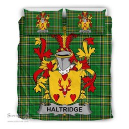 Irish Haltridge Coat of Arms Family Crest Ireland Bedding Set Irish National Tartan Irish County Bedding Set Duvet Covers