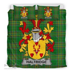 Irish Haltridge Coat of Arms Family Crest Ireland Bedding Set Irish National Tartan Irish County Bedding Set Duvet Covers