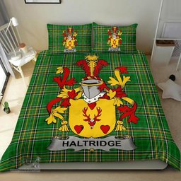 Irish Haltridge Coat of Arms Family Crest Ireland Bedding Set Irish National Tartan Irish County Bedding Set Duvet Covers