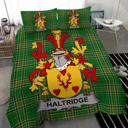 Irish Haltridge Coat of Arms Family Crest Ireland Bedding Set Irish National Tartan Irish County Bedding Set Duvet Covers