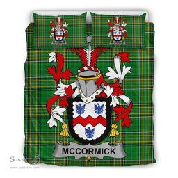 Irish McCormick Coat of Arms Family Crest Ireland Bedding Set Irish National Tartan Irish County Bedding Set Duvet Covers