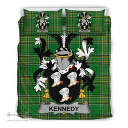 Irish Kennedy or O'Kennedy Coat of Arms Family Crest Ireland Bedding Set Irish National Tartan Irish County Bedding Set Duvet Covers