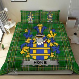Irish Hone or O'Hone Coat of Arms Family Crest Ireland Bedding Set Irish National Tartan Irish County Bedding Set Duvet Covers