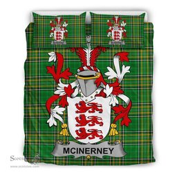 Irish McInerney Coat of Arms Family Crest Ireland Bedding Set Irish National Tartan Irish County Bedding Set Duvet Covers