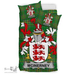 Irish McInerney Coat of Arms Family Crest Ireland Bedding Set Irish National Tartan Irish County Bedding Set Duvet Covers