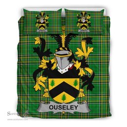Irish Ouseley Coat of Arms Family Crest Ireland Bedding Set Irish National Tartan Irish County Bedding Set Duvet Covers