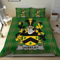 Irish Ouseley Coat of Arms Family Crest Ireland Bedding Set Irish National Tartan Irish County Bedding Set Duvet Covers