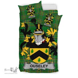 Irish Ouseley Coat of Arms Family Crest Ireland Bedding Set Irish National Tartan Irish County Bedding Set Duvet Covers