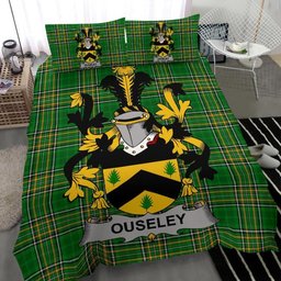 Irish Ouseley Coat of Arms Family Crest Ireland Bedding Set Irish National Tartan Irish County Bedding Set Duvet Covers