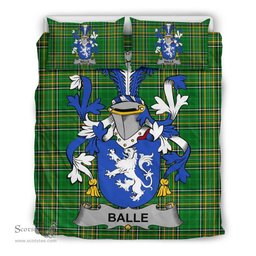Irish Balle Coat of Arms Family Crest Ireland Bedding Set Irish National Tartan Irish County Bedding Set Duvet Covers