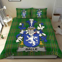 Irish Balle Coat of Arms Family Crest Ireland Bedding Set Irish National Tartan Irish County Bedding Set Duvet Covers