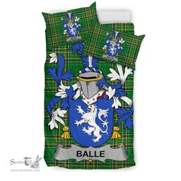 Irish Balle Coat of Arms Family Crest Ireland Bedding Set Irish National Tartan Irish County Bedding Set Duvet Covers