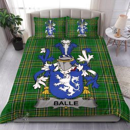 Irish Balle Coat of Arms Family Crest Ireland Bedding Set Irish National Tartan Irish County Bedding Set Duvet Covers