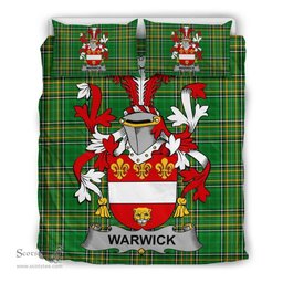 Irish Warwick Coat of Arms Family Crest Ireland Bedding Set Irish National Tartan Irish County Bedding Set Duvet Covers