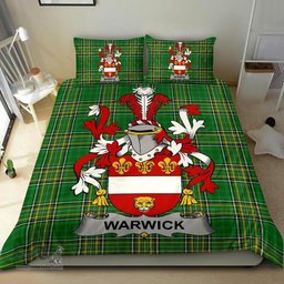 Irish Warwick Coat of Arms Family Crest Ireland Bedding Set Irish National Tartan Irish County Bedding Set Duvet Covers