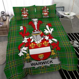 Irish Warwick Coat of Arms Family Crest Ireland Bedding Set Irish National Tartan Irish County Bedding Set Duvet Covers
