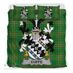 Irish Cuffe Coat of Arms Family Crest Ireland Bedding Set Irish National Tartan Irish County Bedding Set Duvet Covers