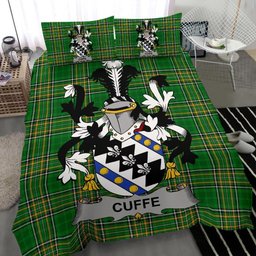 Irish Cuffe Coat of Arms Family Crest Ireland Bedding Set Irish National Tartan Irish County Bedding Set Duvet Covers