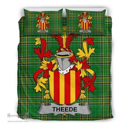 Irish Theede Coat of Arms Family Crest Ireland Bedding Set Irish National Tartan Irish County Bedding Set Duvet Covers