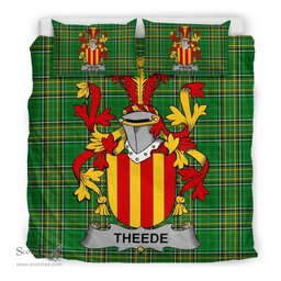 Irish Theede Coat of Arms Family Crest Ireland Bedding Set Irish National Tartan Irish County Bedding Set Duvet Covers