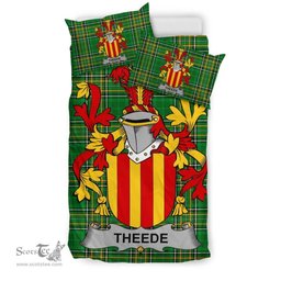 Irish Theede Coat of Arms Family Crest Ireland Bedding Set Irish National Tartan Irish County Bedding Set Duvet Covers