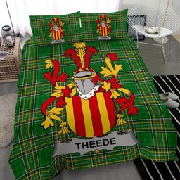 Irish Theede Coat of Arms Family Crest Ireland Bedding Set Irish National Tartan Irish County Bedding Set Duvet Covers