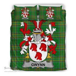 Irish Gwynn Coat of Arms Family Crest Ireland Bedding Set Irish National Tartan Irish County Bedding Set Duvet Covers
