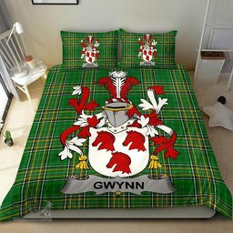 Irish Gwynn Coat of Arms Family Crest Ireland Bedding Set Irish National Tartan Irish County Bedding Set Duvet Covers