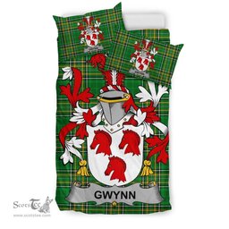 Irish Gwynn Coat of Arms Family Crest Ireland Bedding Set Irish National Tartan Irish County Bedding Set Duvet Covers