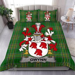Irish Gwynn Coat of Arms Family Crest Ireland Bedding Set Irish National Tartan Irish County Bedding Set Duvet Covers