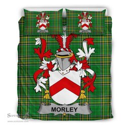 Irish Morley Coat of Arms Family Crest Ireland Bedding Set Irish National Tartan Irish County Bedding Set Duvet Covers