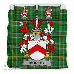 Irish Morley Coat of Arms Family Crest Ireland Bedding Set Irish National Tartan Irish County Bedding Set Duvet Covers