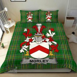 Irish Morley Coat of Arms Family Crest Ireland Bedding Set Irish National Tartan Irish County Bedding Set Duvet Covers