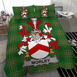 Irish Morley Coat of Arms Family Crest Ireland Bedding Set Irish National Tartan Irish County Bedding Set Duvet Covers