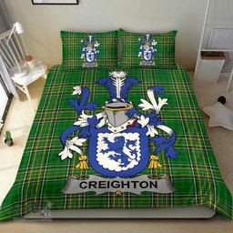 Irish Creighton Coat of Arms Family Crest Ireland Bedding Set Irish National Tartan Irish County Bedding Set Duvet Covers
