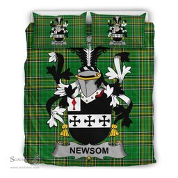 Irish Newsom or Newsam Coat of Arms Family Crest Ireland Bedding Set Irish National Tartan Irish County Bedding Set Duvet Covers