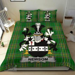 Irish Newsom or Newsam Coat of Arms Family Crest Ireland Bedding Set Irish National Tartan Irish County Bedding Set Duvet Covers
