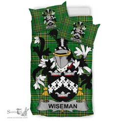 Irish Wiseman Coat of Arms Family Crest Ireland Bedding Set Irish National Tartan Irish County Bedding Set Duvet Covers