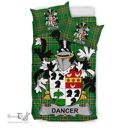 Irish Dancer Coat of Arms Family Crest Ireland Bedding Set Irish National Tartan Irish County Bedding Set Duvet Covers