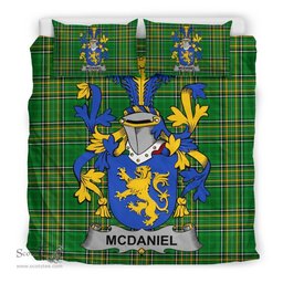 Irish McDaniel or Daniel Coat of Arms Family Crest Ireland Bedding Set Irish National Tartan Irish County Bedding Set Duvet Covers